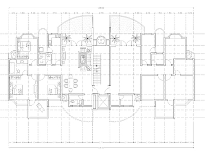 现代公寓 建筑平面户型图纸 loft公寓 单身公寓 复式公寓 施工图