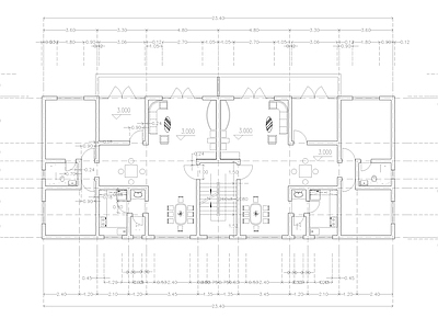 现代公寓 建筑平面户型图纸 loft公寓 单身公寓 复式公寓 施工图