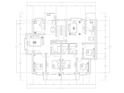 现代公寓 建筑平面户型图纸 loft公寓 单身公寓 复式公寓 施工图