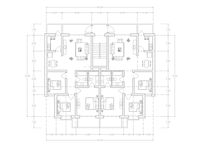 现代公寓 建筑平面户型图纸 loft公寓 单身公寓 复式公寓 施工图