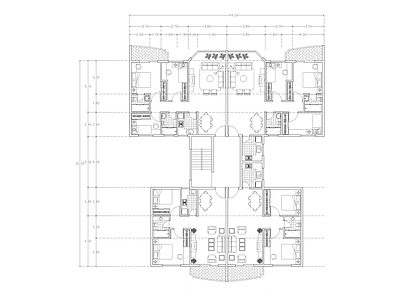 现代公寓 建筑平面户型图纸 loft公寓 单身公寓 复式公寓 施工图