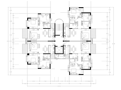 现代公寓 loft公寓 复式公寓 单身公寓 建筑平面户型图纸 施工图