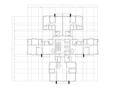 现代公寓 建筑平面户型图纸 loft公寓 单身公寓 复式公寓 施工图