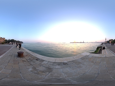 轻奢复古城市HDR 海边小城天空 晴朗天空HDR