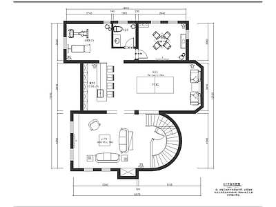 现代整体家装空间 混搭风格 施工图