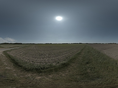 现代简约户外HDR 平原晴朗天空 大荒土地开阔