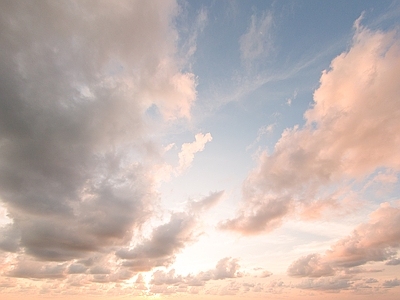 现代天空外景 天空 彩色云朵天空 黄昏天空