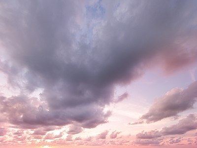 现代天空外景 彩色云朵天空 天空