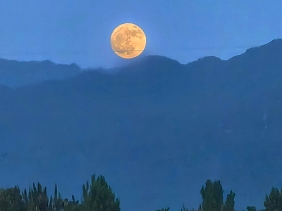 新中式风景 水风景 夜景月亮 新中式风景