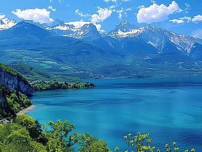 现代风景 山水风景 湖泊 野外风景