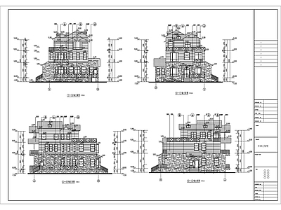 法式复古别墅建筑 红酒庄度假别墅 自建房 施工图