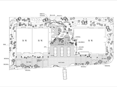 现代庭院 别墅景观方案设计 施工图