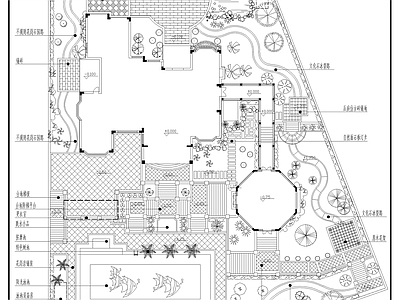 现代庭院 别墅园设计 施工图