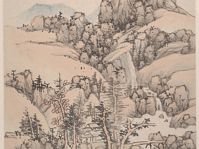 新中式中式挂画 水墨画 古画 字画 水画 壁纸壁布壁画