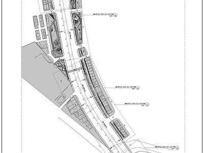 现代道路绿化 道路沿线景观提升 道路景观综合提升 市政道路美化工程 施工图