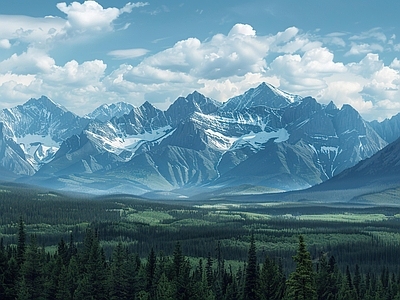 现代风景 野外风景 森林风景