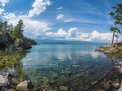 现代风景 野外风景 湖泊河流