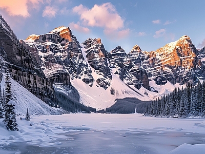 现代风景 野外风景 冬季雪景