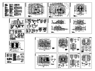 现代别墅建筑 休闲别墅建施图 泳池别墅 施工图