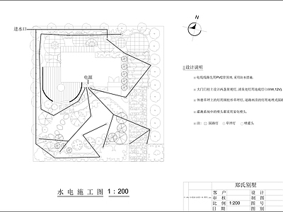 景观平面图 别墅设计 施工图