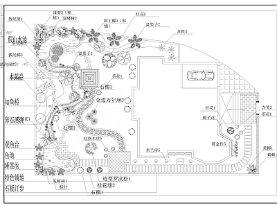 景观平面图 别墅设计 施工图