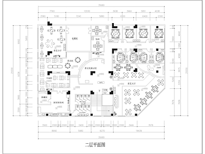 新中式中式茶馆 茶楼 休闲会所 施工图