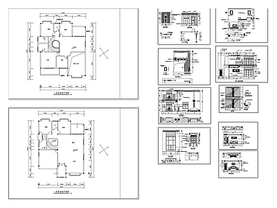 新中式中式整体家装空间 别墅 装修图 施工图