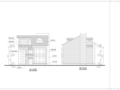 现代美式别墅建筑 自建房 施工图