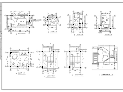 美式欧式别墅建筑 自建房 别墅 施工图