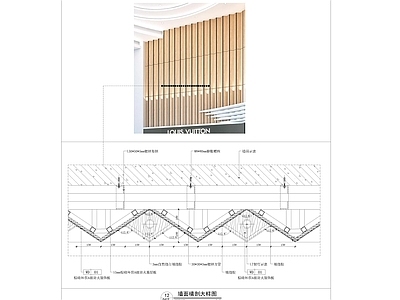 现代墙面节点 墙面防火板造型 防火板节点大样 造型 施工图