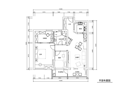 现代轻奢整体家装空间 两室两厅室内 大平层 小户型 别墅 施工图