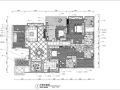 美式欧式整体家装空间 五室两厅大户型 大平层 别墅 小户型 施工图