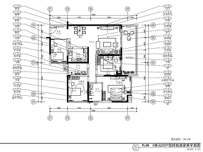 现代轻奢整体家装空间 四室两厅精装 大平层 别墅 小户型 施工图