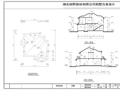 美式北欧别墅建筑 别墅 自建房 平面图 施工图