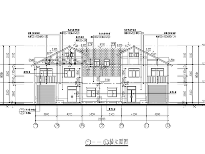 现代别墅建筑 二层双拼 全套 施工图