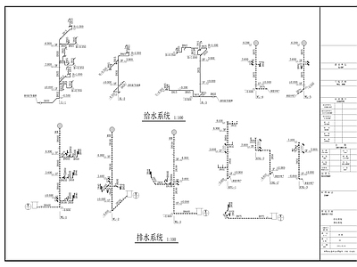 给排水图 别墅给排水 施工图