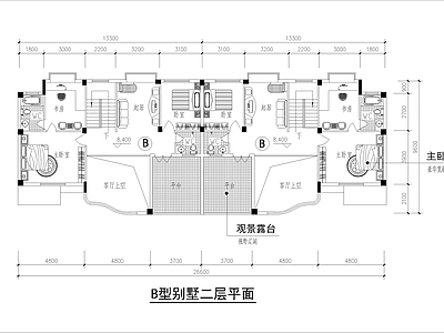 欧式别墅建筑 三层别 施工图