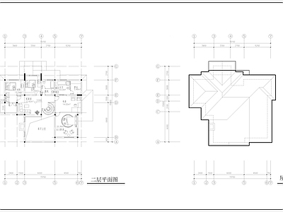 美式北欧别墅建筑 别墅建筑 自建房 平面图 施工图