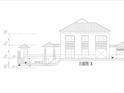 现代别墅建筑 两层别墅建筑 平面图 施工图