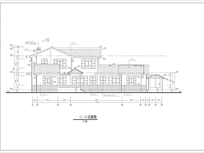 现代别墅建筑 自建房 两层别墅建筑 施工图