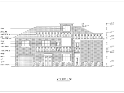 欧式简欧别墅建筑 三层别墅建筑 平面图 自建房 施工图