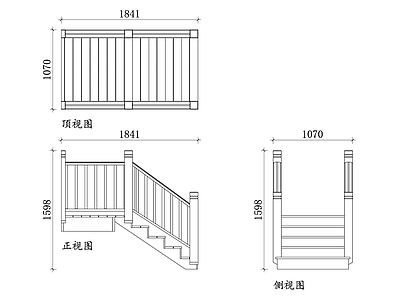 现代栏杆 木质设计 别墅前廊 木质前廊定制 别墅 木质前廊价格 施工图