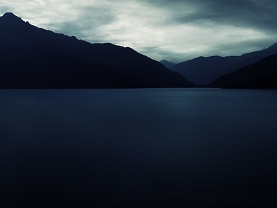 中式风景 水 夜景