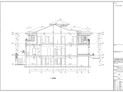 欧式别墅建筑 三层欧式别墅建筑 施工图