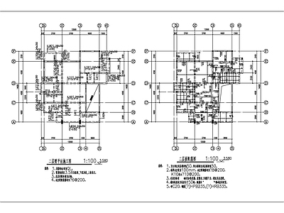 混凝土结构 自建别墅结构图 施工图