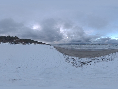 现代法式户外HDR 户外雪景 冬季天空HDR