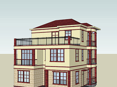 欧式别墅建筑 三层别墅建施图 施工图