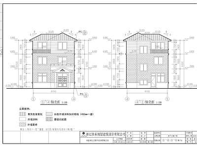 欧式别墅建筑 三层别墅全套图 施工图