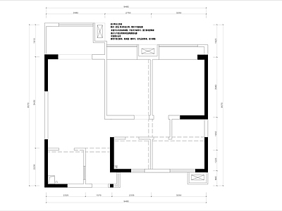 现代新中式家装图库 80㎡ 一居户 施工图