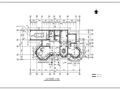 现代美式别墅建筑 自建房 欧式别墅建筑图 施工图